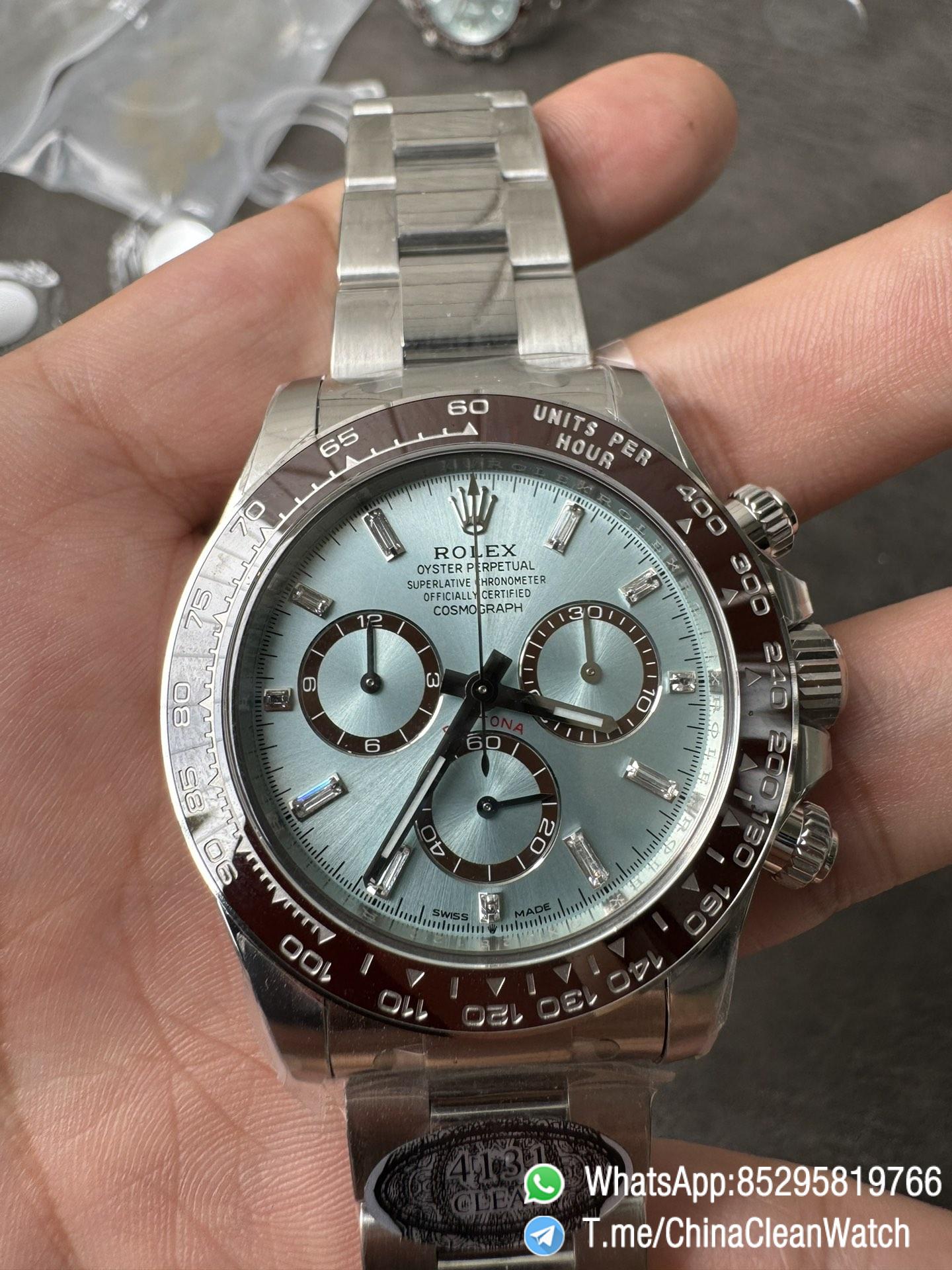 Clean Factory Daytona 126506 ICE Blue Dial With Diamonds Markers Brown Ceramic Bezel SH4131 Movement 72 Hours PR 05 Clean Factory Daytona 126506 ICE Blue Dial With Diamonds Markers Brown Ceramic Bezel SH4131 Movement 72 Hours PR 05