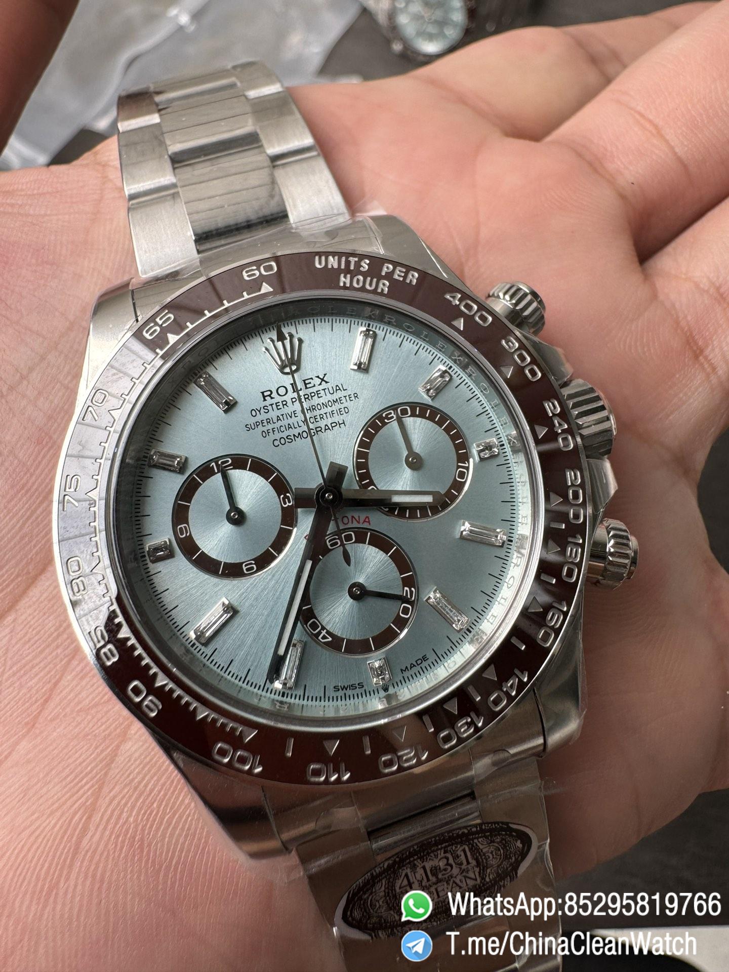 Clean Factory Daytona 126506 ICE Blue Dial With Diamonds Markers Brown Ceramic Bezel SH4131 Movement 72 Hours PR 06 Clean Factory Daytona 126506 ICE Blue Dial With Diamonds Markers Brown Ceramic Bezel SH4131 Movement 72 Hours PR 06