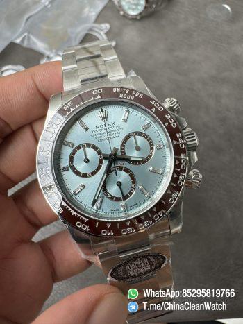 Clean Factory Daytona 126506 ICE Blue Dial With Diamonds Markers Brown Ceramic Bezel SH4131 Movement 72 Hours PR 08