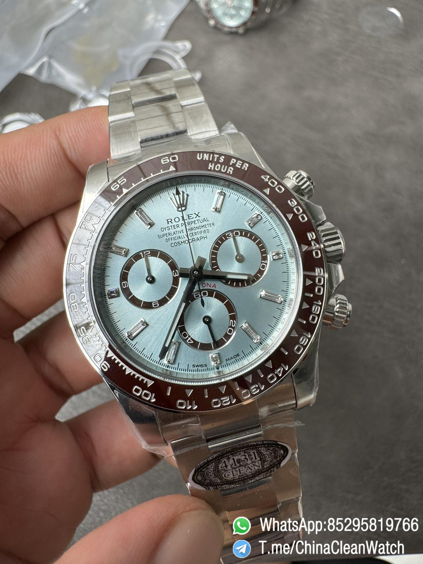 Clean Factory Daytona 126506 ICE Blue Dial With Diamonds Markers Brown Ceramic Bezel SH4131 Movement 72 Hours PR 08 Clean Factory Daytona 126506 ICE Blue Dial With Diamonds Markers Brown Ceramic Bezel SH4131 Movement 72 Hours PR 08