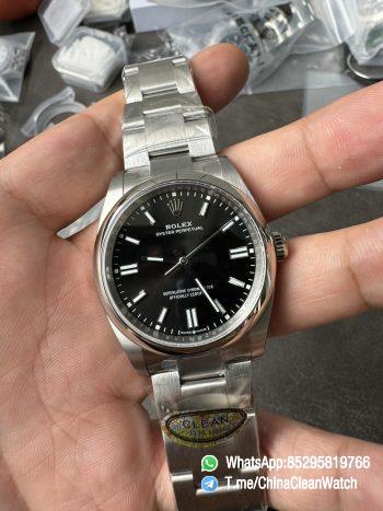 Clean Factory Oyster Perpetual 126000 36mm 904L Steel Black Dial VR3230 Movement 01