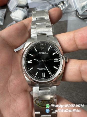 Clean Factory Oyster Perpetual 126000 36mm 904L Steel Black Dial VR3230 Movement 02
