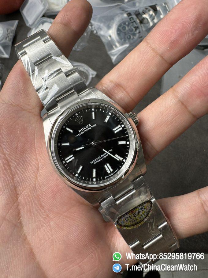 Clean Factory Oyster Perpetual 126000 36mm 904L Steel Black Dial VR3230 Movement 03