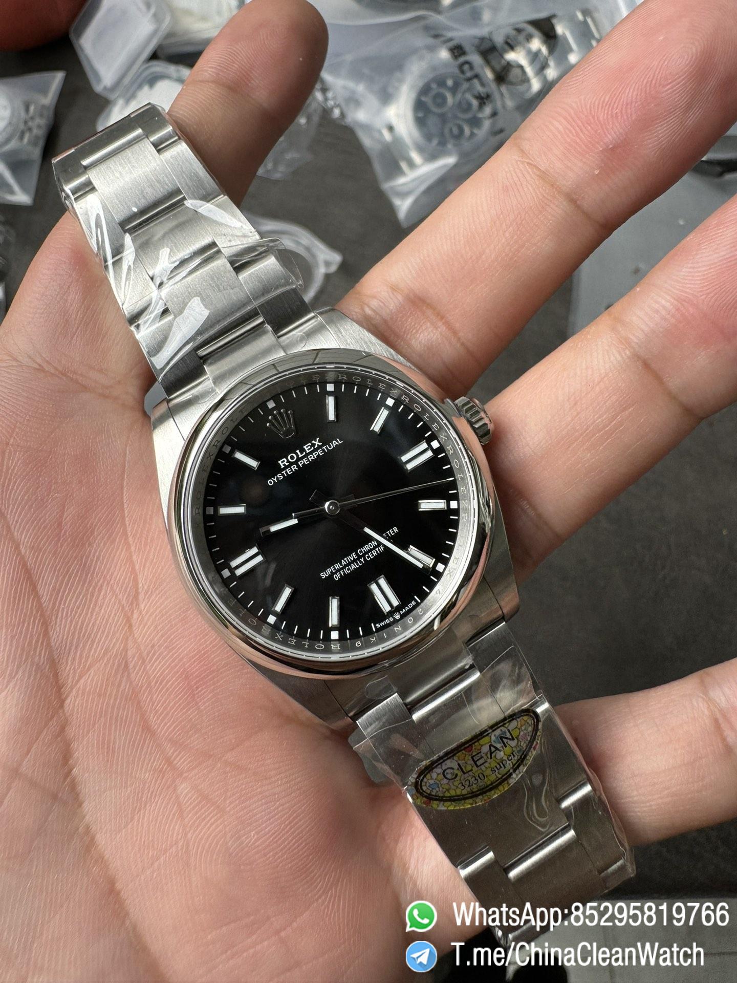 Clean Factory Oyster Perpetual 126000 36mm 904L Steel Black Dial VR3230 Movement 03 Clean Factory Oyster Perpetual 126000 36mm 904L Steel Black Dial VR3230 Movement 03