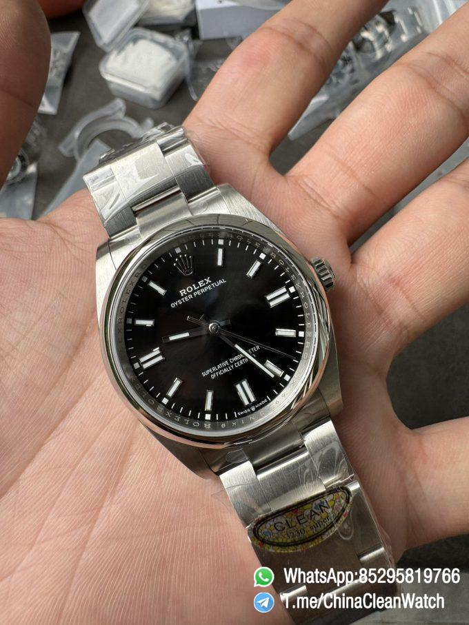 Clean Factory Oyster Perpetual 126000 36mm 904L Steel Black Dial VR3230 Movement 04