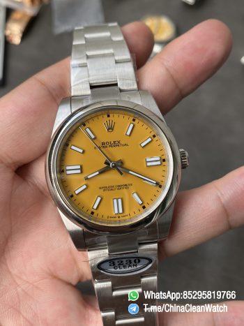 Clean Factory Rolex Oyster Perpetual 126000 36mm Yellow Dial 904L Steel VR3230 Movement 02