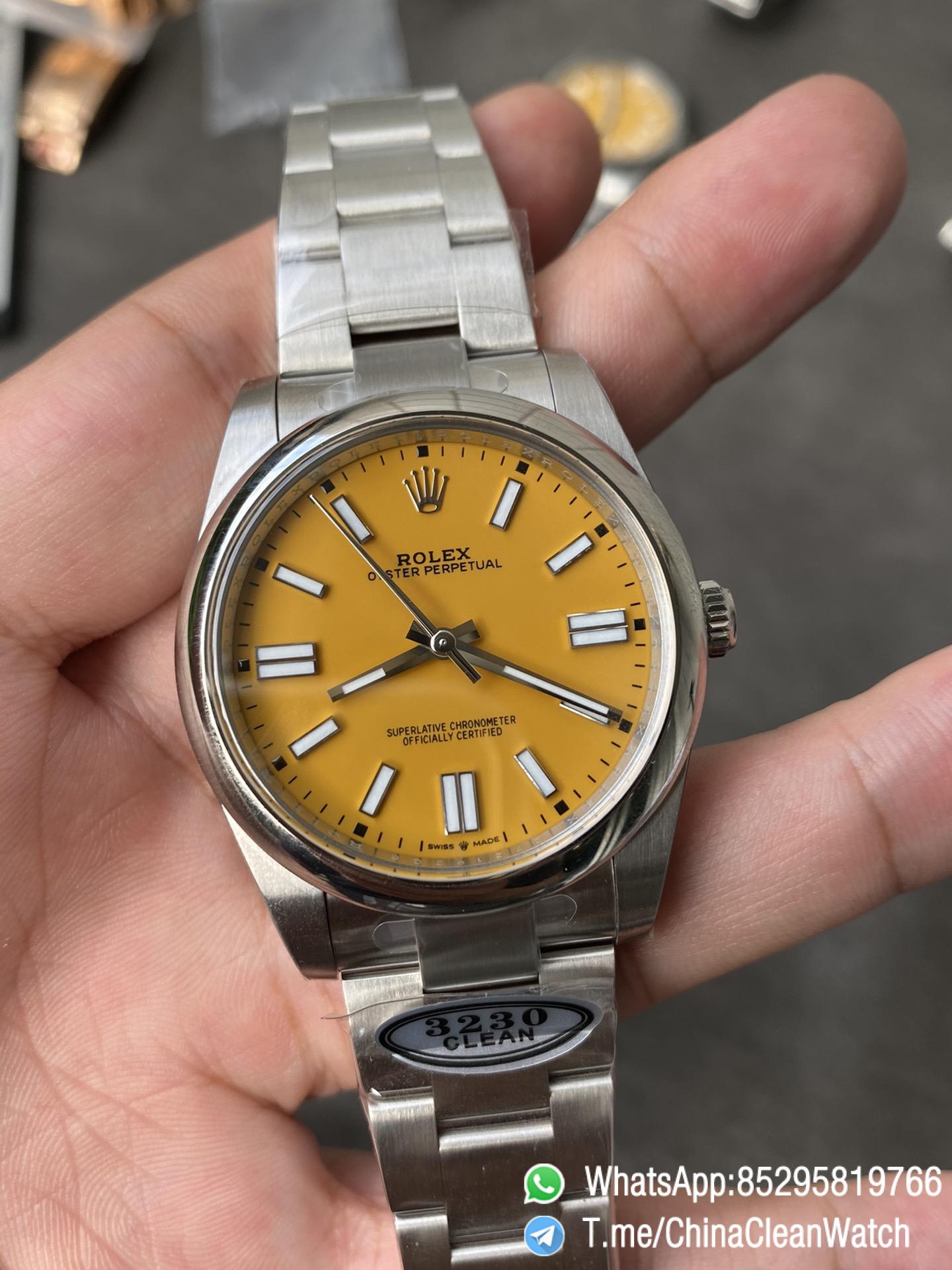 Clean Factory Rolex Oyster Perpetual 126000 36mm Yellow Dial 904L Steel VR3230 Movement 02 Clean Factory Rolex Oyster Perpetual 126000 36mm Yellow Dial 904L Steel VR3230 Movement 02