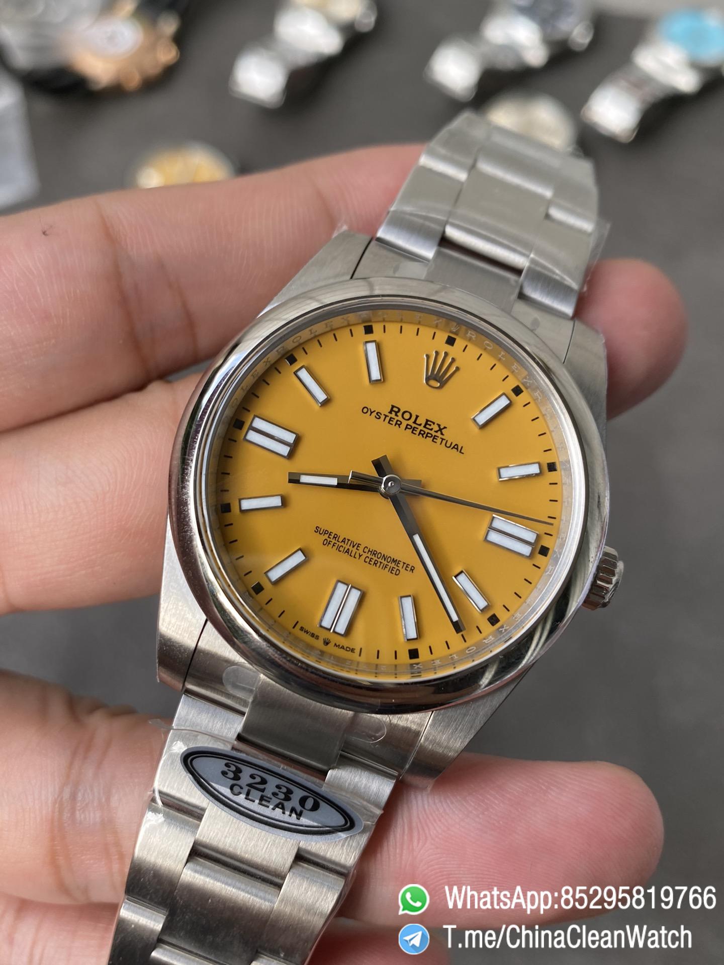 Clean Factory Rolex Oyster Perpetual 126000 36mm Yellow Dial 904L Steel VR3230 Movement 09 Clean Factory Rolex Oyster Perpetual 126000 36mm Yellow Dial 904L Steel VR3230 Movement 09