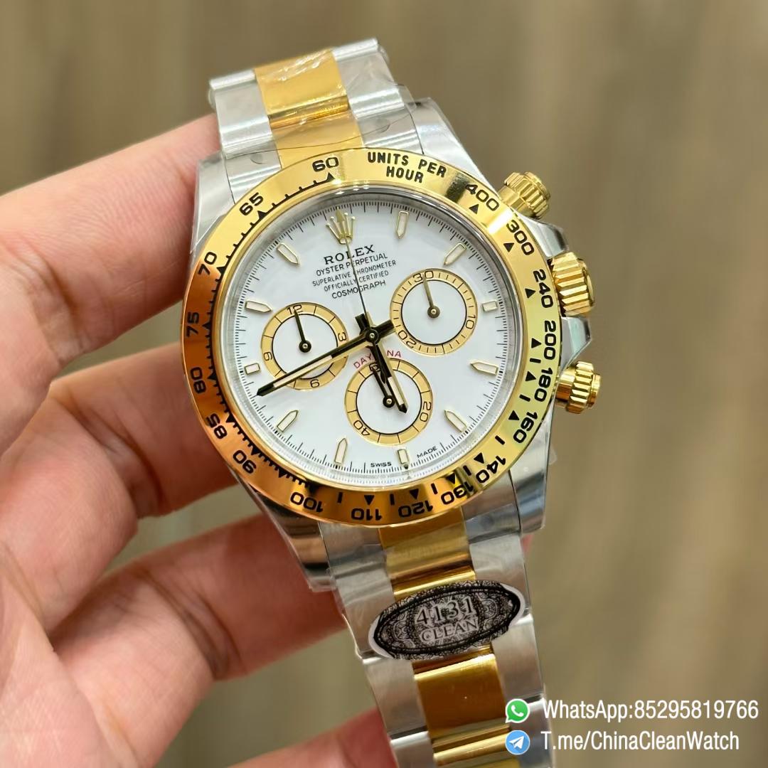 Clean Factory Daytona 126503 Two Tone Yellow Gold Steel Bracelet White Dial with Gold Eye Sub Dial SH4131 Movement 02 Clean Factory Daytona 126503 Two Tone Yellow Gold Steel Bracelet White Dial with Gold Eye Sub Dial SH4131 Movement 02