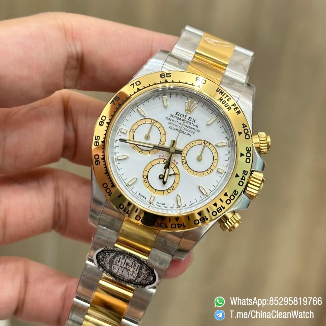 Clean Factory Daytona 126503 Two Tone Yellow Gold Steel Bracelet White Dial with Gold Eye Sub Dial SH4131 Movement 03 Clean Factory Daytona 126503 Two Tone Yellow Gold Steel Bracelet White Dial with Gold Eye Sub Dial SH4131 Movement 03