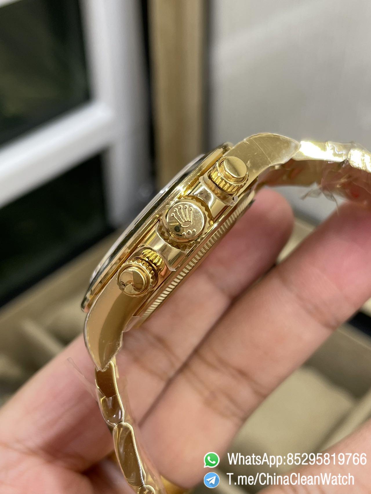 Clean Factory Daytona 126508 18K Yellow Gold Plated on Case Bracelet Yellow Gold Dial with Black Sub Dial SH4131 Movement 05 Clean Factory Daytona 126508 18K Yellow Gold Plated on Case Bracelet Yellow Gold Dial with Black Sub Dial SH4131 Movement 05