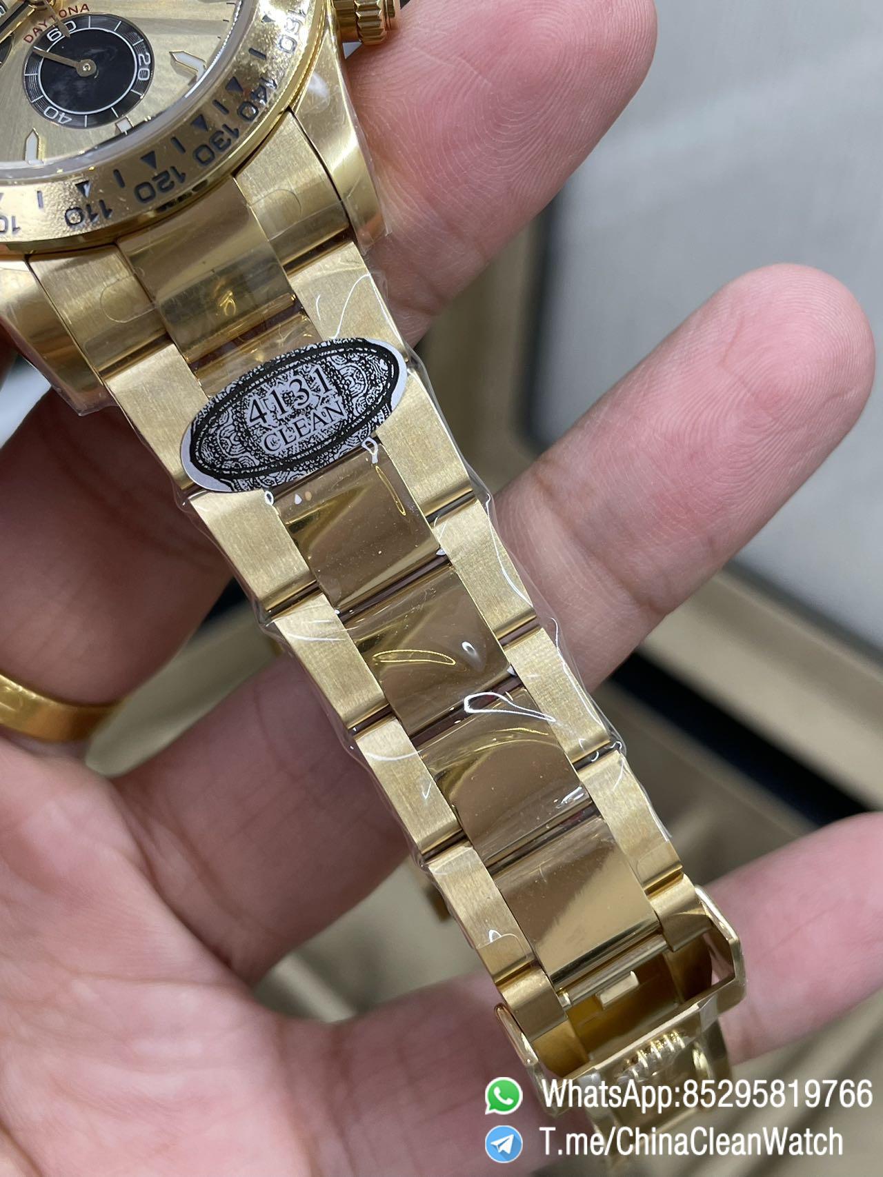 Clean Factory Daytona 126508 18K Yellow Gold Plated on Case Bracelet Yellow Gold Dial with Black Sub Dial SH4131 Movement 06 Clean Factory Daytona 126508 18K Yellow Gold Plated on Case Bracelet Yellow Gold Dial with Black Sub Dial SH4131 Movement 06