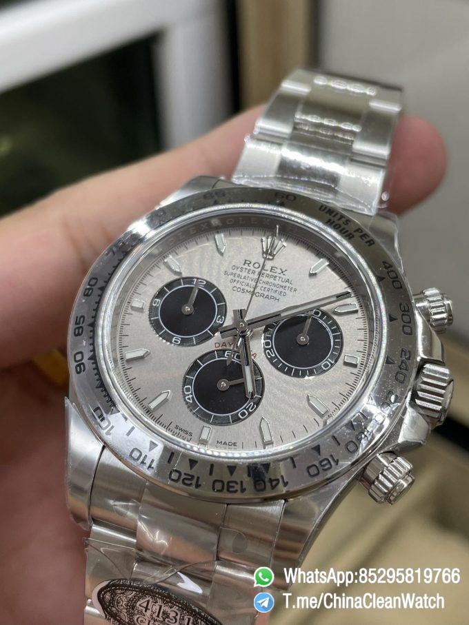 Clean Factory Daytona 126509 18K White Gold Plated on Case Bracelet Grey Dial with Black Sub Dial SH4131 Movement 04
