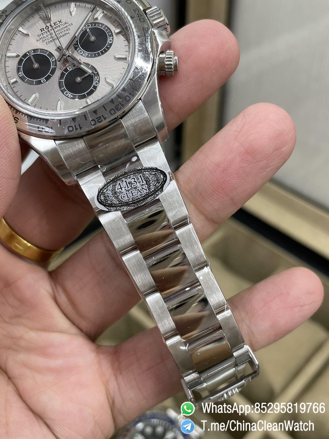 Clean Factory Daytona 126509 18K White Gold Plated on Case Bracelet Grey Dial with Black Sub Dial SH4131 Movement 05 Clean Factory Daytona 126509 18K White Gold Plated on Case Bracelet Grey Dial with Black Sub Dial SH4131 Movement 05