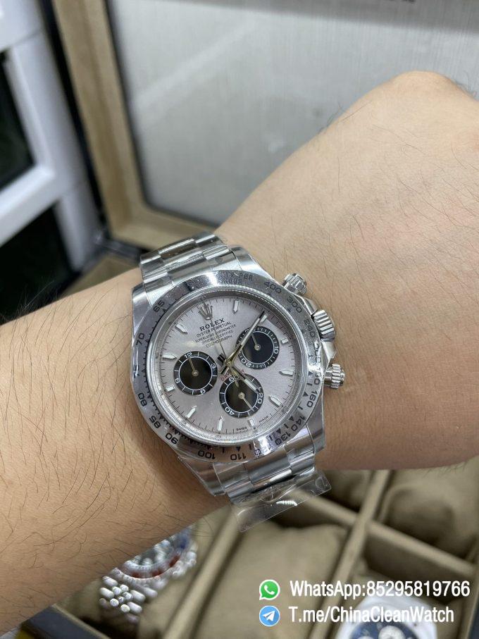 Clean Factory Daytona 126509 18K White Gold Plated on Case Bracelet Grey Dial with Black Sub Dial SH4131 Movement 08