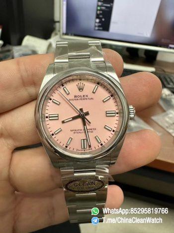 Clean Factory Watches Oyster Perpetual 124300 CF OP 41mm 904L Steel Pink Dial VR3230 Movement 01