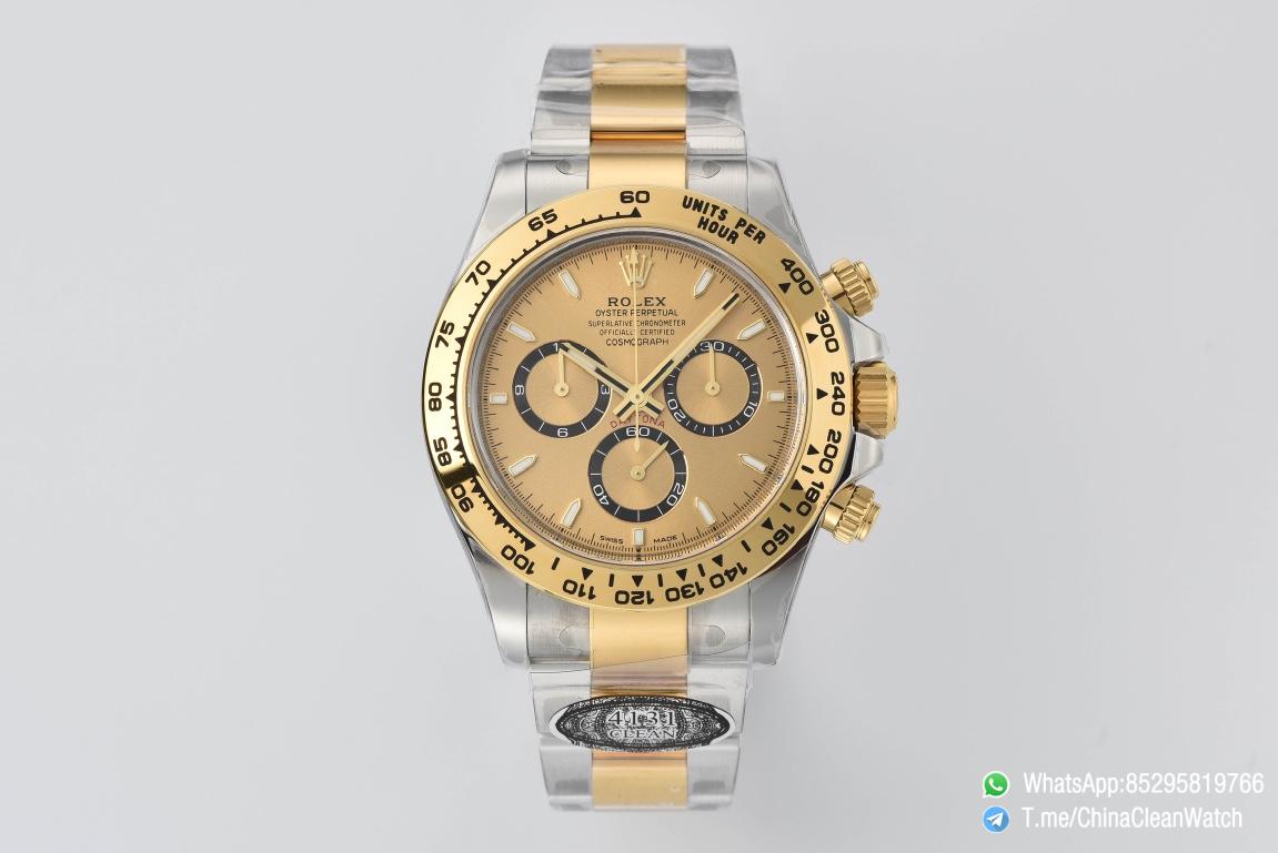 Clean Factory Daytona 126503 Golden Black Counter Ring Dial Oystersteel and Yellow Gold Bracelet Yellow Gold Bezel SH4131 Movement 01 Clean Factory Daytona 126503 Golden Black Counter Ring Dial Oystersteel and Yellow Gold Bracelet Yellow Gold Bezel SH4131 Movement 01
