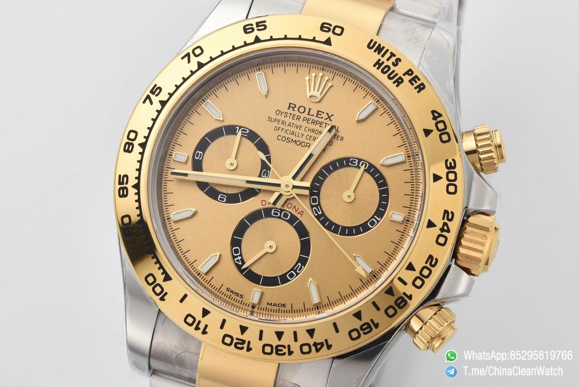 Clean Factory Daytona 126503 Golden Black Counter Ring Dial Oystersteel and Yellow Gold Bracelet Yellow Gold Bezel SH4131 Movement 02 Clean Factory Daytona 126503 Golden Black Counter Ring Dial Oystersteel and Yellow Gold Bracelet Yellow Gold Bezel SH4131 Movement 02