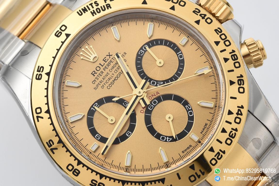 Clean Factory Daytona 126503 Golden Black Counter Ring Dial Oystersteel and Yellow Gold Bracelet Yellow Gold Bezel SH4131 Movement 03 Clean Factory Daytona 126503 Golden Black Counter Ring Dial Oystersteel and Yellow Gold Bracelet Yellow Gold Bezel SH4131 Movement 03
