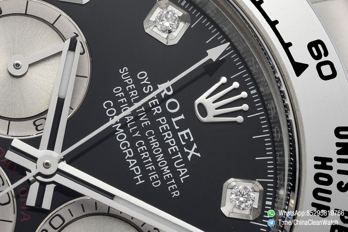 Clean Factory Daytona 126509 Black and Steel Set with Diamonds Dial Oystersteel Bracelet SH4131 Movement 04 Clean Factory Daytona 126509 Black and Steel Set with Diamonds Dial Oystersteel Bracelet SH4131 Movement 04
