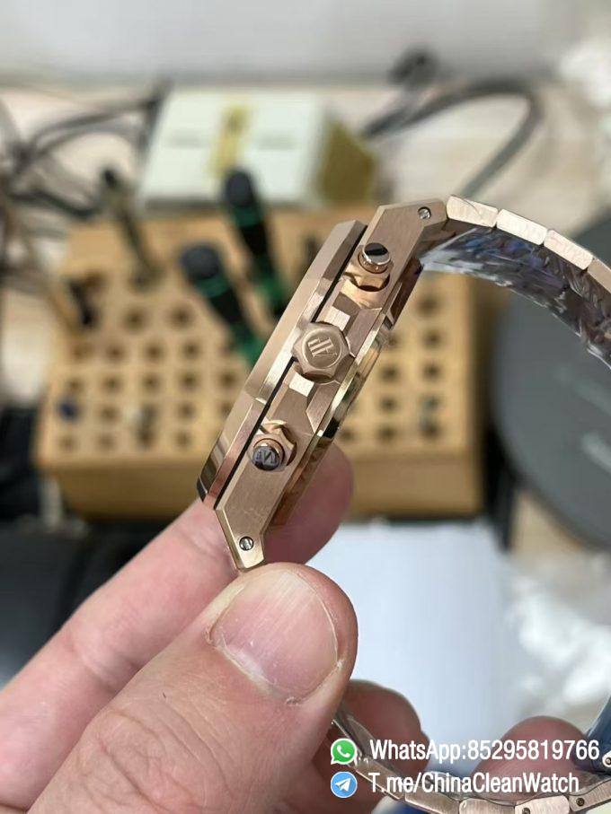 APS Factory SuperClone AP Royal Oak Chrono 26240 Blue Dial Rose Gold Super Clone 4401 Movement 06