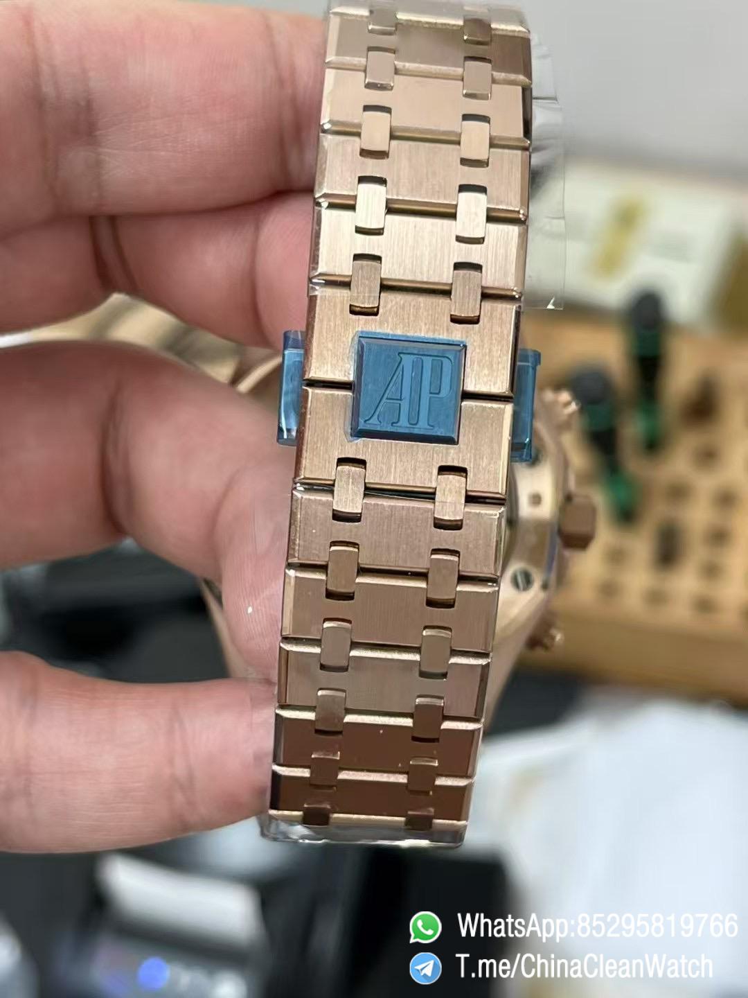 APS Factory SuperClone AP Royal Oak Chrono 26240 Blue Dial Rose Gold Super Clone 4401 Movement 08 APS Factory SuperClone AP Royal Oak Chrono 26240 Blue Dial Rose Gold Super Clone 4401 Movement 08