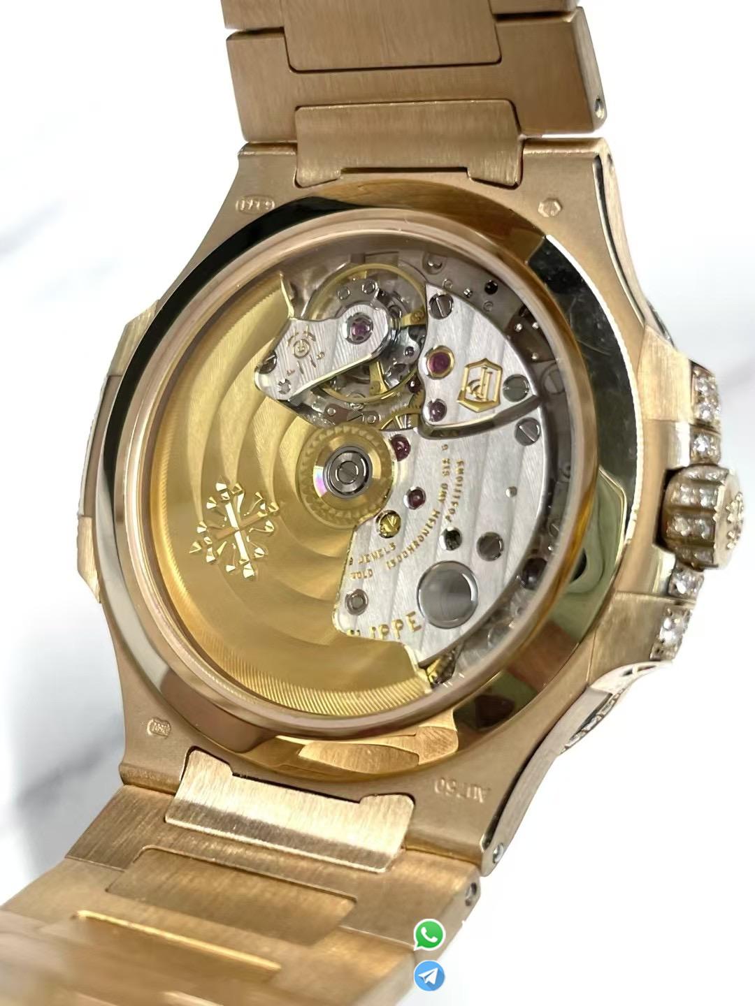 CNC Premium Patek Philippe Nautilus 7118 Ice Out Coating Lab Diamonds on Rose Gold Case with Genuine 324 Movement 08 CNC Premium Patek Philippe Nautilus 7118 Ice Out Coating Lab Diamonds on Rose Gold Case with Genuine 324 Movement 08