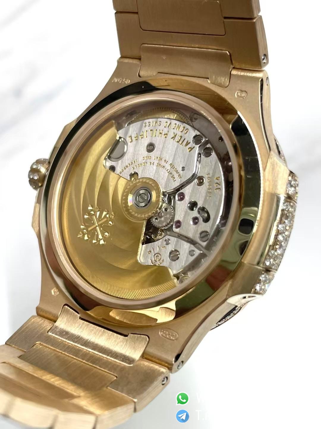 CNC Premium Patek Philippe Nautilus 7118 Ice Out Coating Lab Diamonds on Rose Gold Case with Genuine 324 Movement 09 CNC Premium Patek Philippe Nautilus 7118 Ice Out Coating Lab Diamonds on Rose Gold Case with Genuine 324 Movement 09
