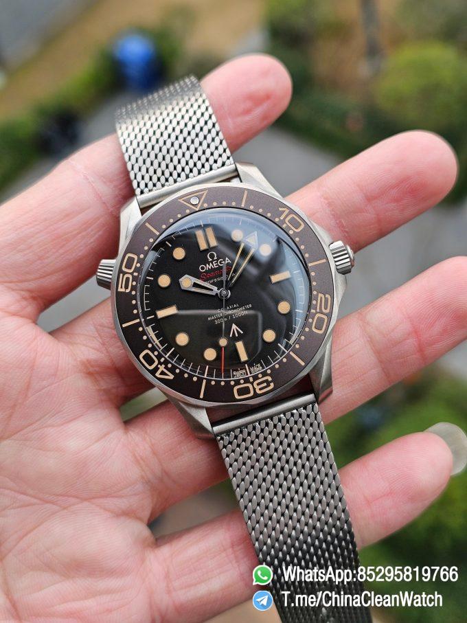 VSF Omega Seamaster 300 No Time to Die James Bond Titanium Case Titanium Mesh Bracelet A8806 Cal.8806 01