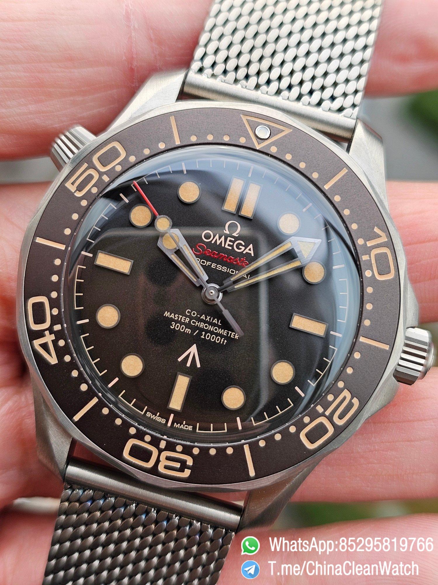 VSF Omega Seamaster 300 No Time to Die James Bond Titanium Case Titanium Mesh Bracelet A8806 Cal.8806 02 VSF Omega Seamaster 300 No Time to Die James Bond Titanium Case Titanium Mesh Bracelet A8806 Cal.8806 02