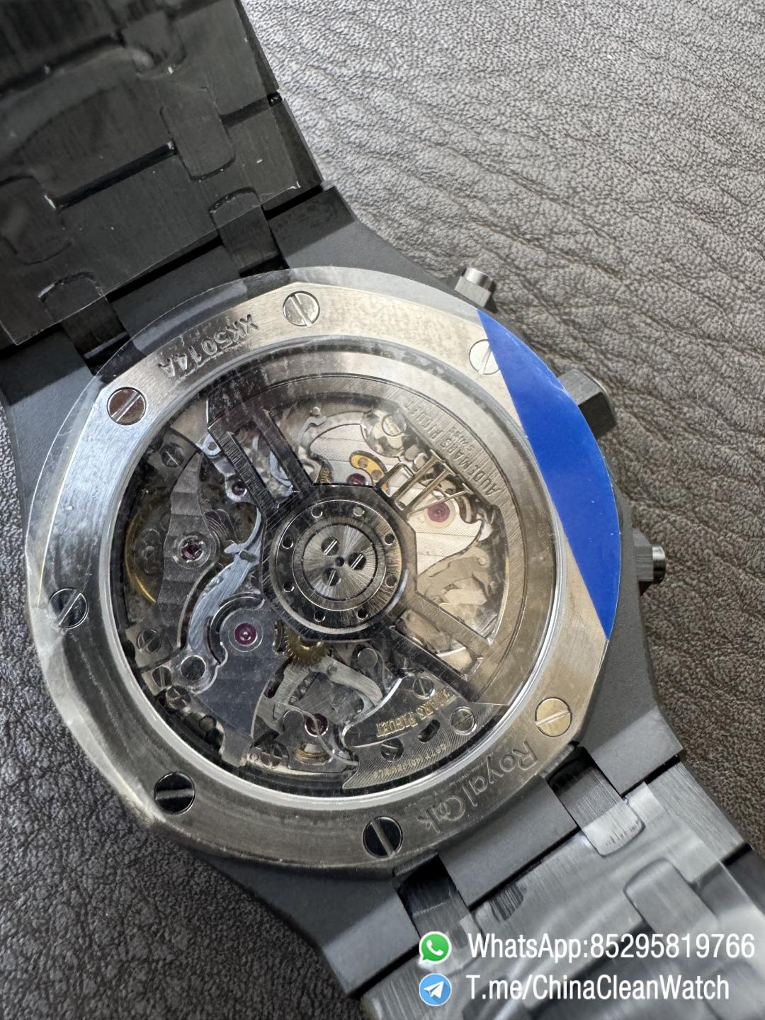 APS Factory Super Clone AP Royal Oak Chrono 26240 Black Dial Black Ceramic Case and Bracelet SuperClone 4401 Movement 08 APS Factory Super Clone AP Royal Oak Chrono 26240 Black Dial Black Ceramic Case and Bracelet SuperClone 4401 Movement 08