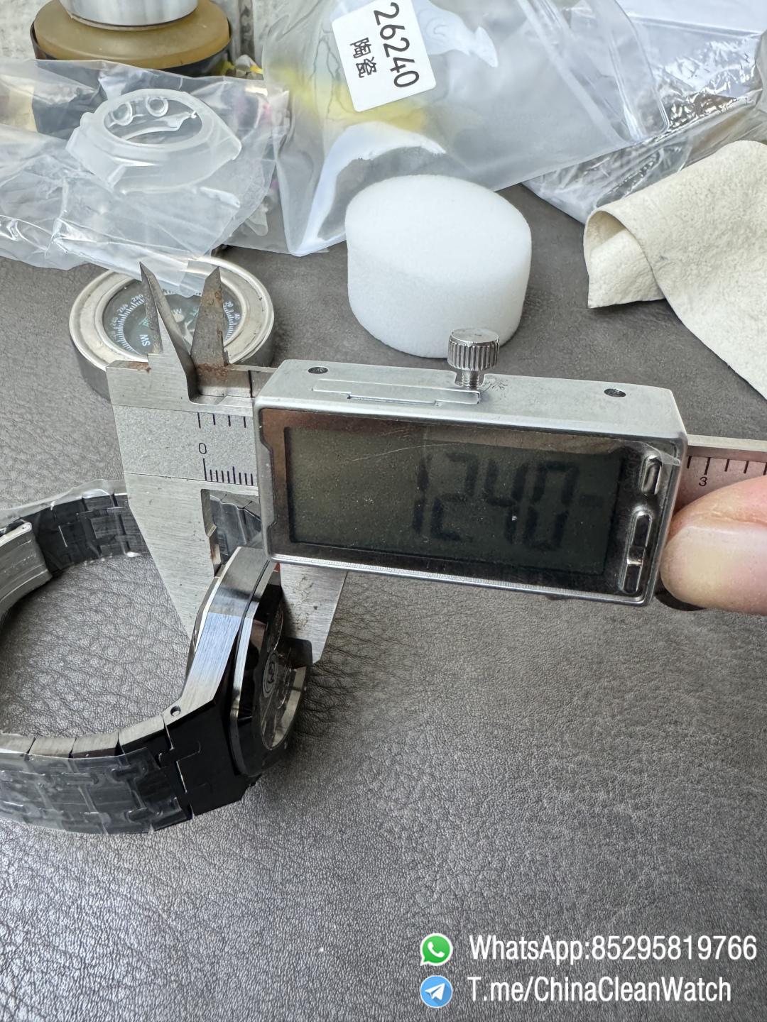 APS Factory Super Clone AP Royal Oak Chrono 26240 Black Dial Black Ceramic Case and Bracelet SuperClone 4401 Movement 12 APS Factory Super Clone AP Royal Oak Chrono 26240 Black Dial Black Ceramic Case and Bracelet SuperClone 4401 Movement 12