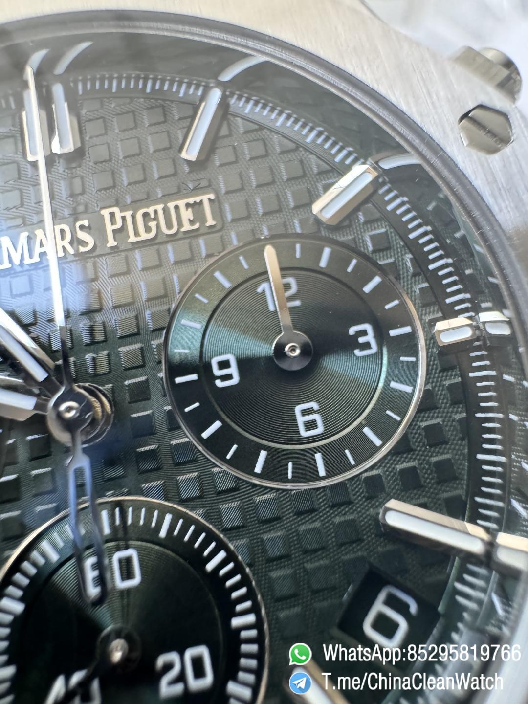 APS Factory Super Clone AP Royal Oak Chrono 26240 Green Dial on Stainless Steel Case and Bracelet SuperClone 4401 Movement 06 1 APS Factory Super Clone AP Royal Oak Chrono 26240 Green Dial on Stainless Steel Case and Bracelet SuperClone 4401 Movement 06 1