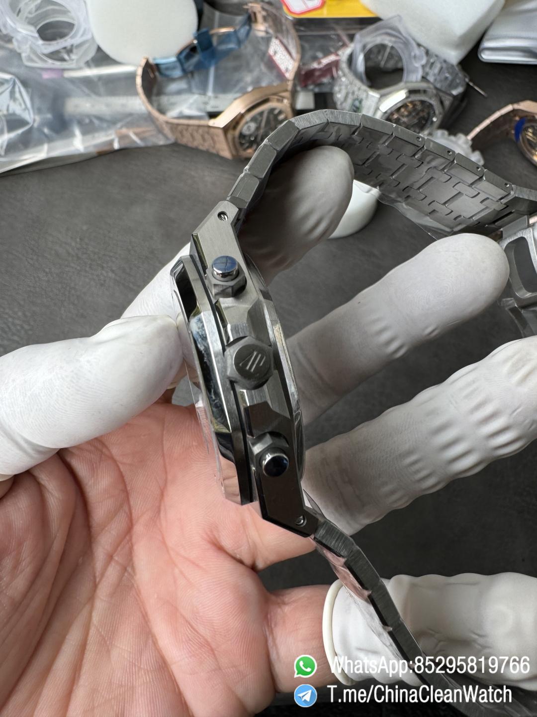 APS Factory Super Clone AP Royal Oak Chrono 26240 Purple Dial on Stainless Steel Case and Bracelet SuperClone 4401 Movement 06 APS Factory Super Clone AP Royal Oak Chrono 26240 Purple Dial on Stainless Steel Case and Bracelet SuperClone 4401 Movement 06