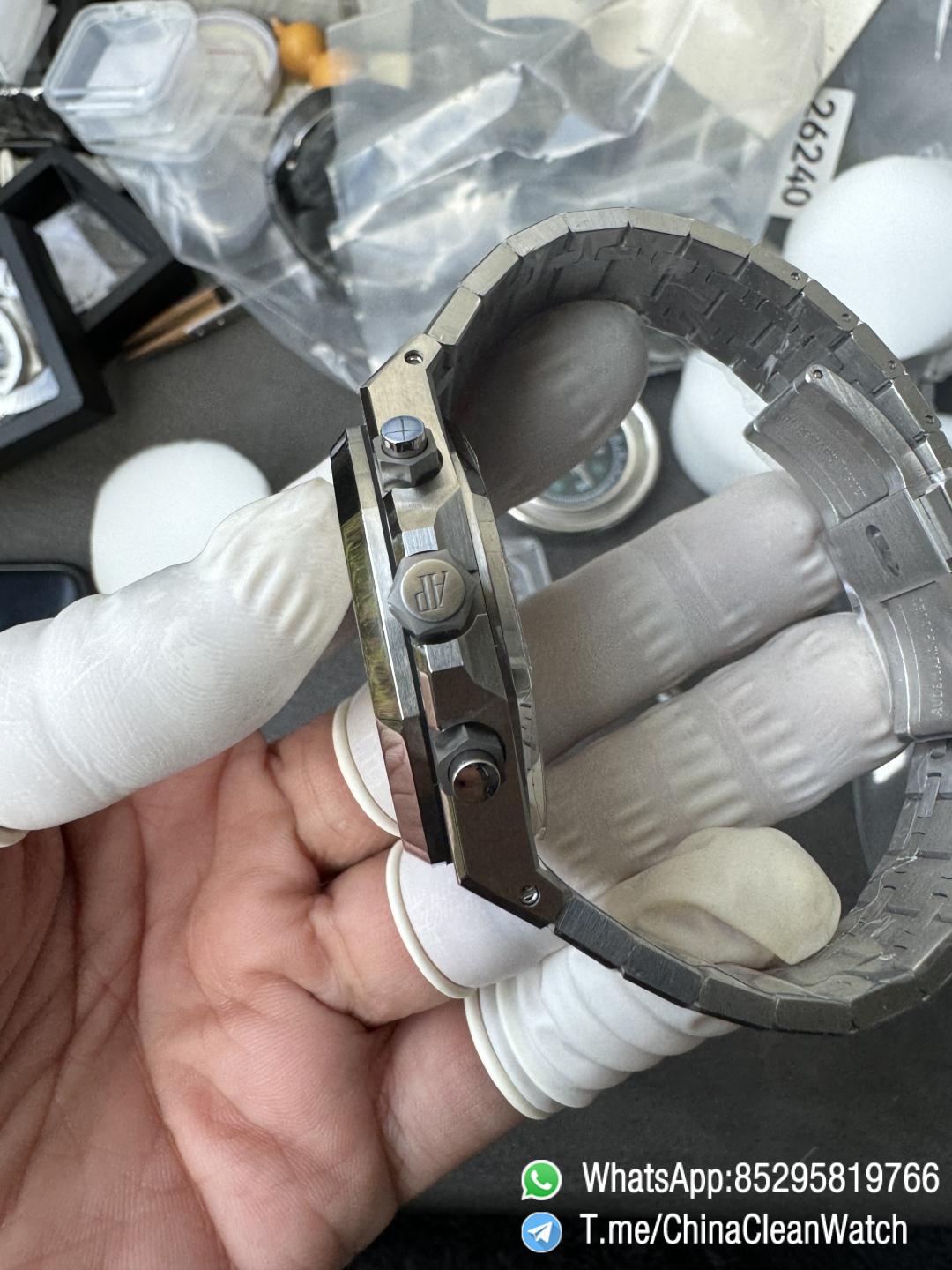 APS Factory Super Clone AP Royal Oak Chrono 26240 Silver Dial Stainless Steel Case and Bracelet SuperClone 4401 Movement 12 APS Factory Super Clone AP Royal Oak Chrono 26240 Silver Dial Stainless Steel Case and Bracelet SuperClone 4401 Movement 12