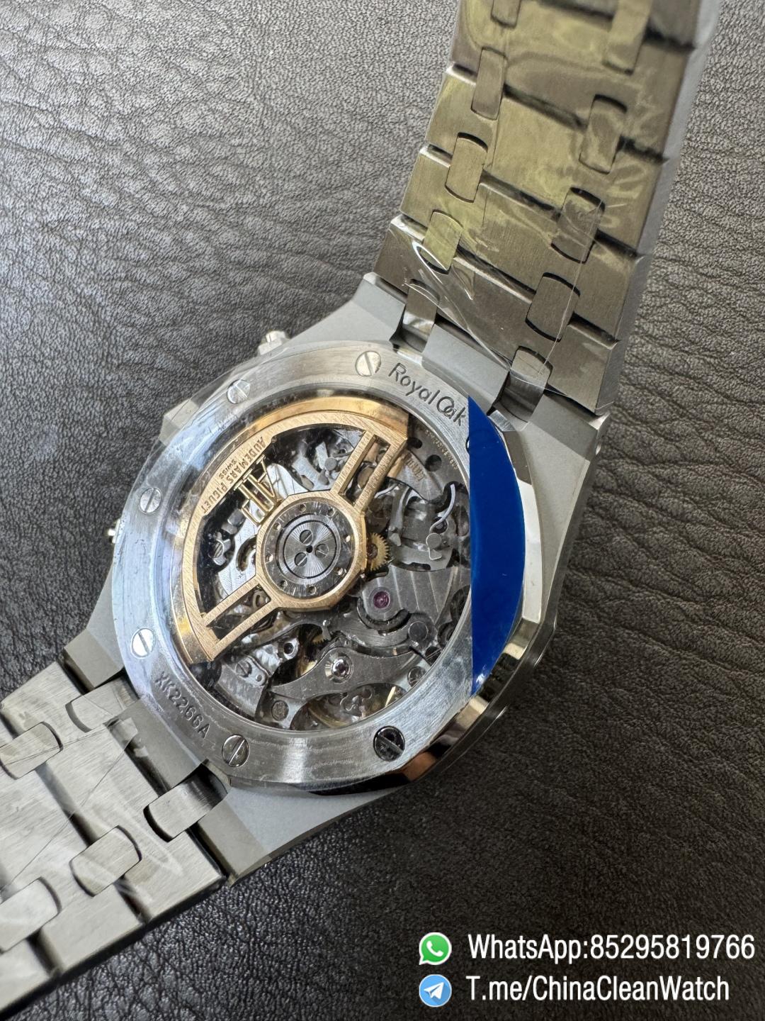 APS Factory Super Clone Royal Oak Chrono 26240 Blue Dial on Stainless Steel Case and Bracelet SuperClone 4401 Movement 12 APS Factory Super Clone Royal Oak Chrono 26240 Blue Dial on Stainless Steel Case and Bracelet SuperClone 4401 Movement 12