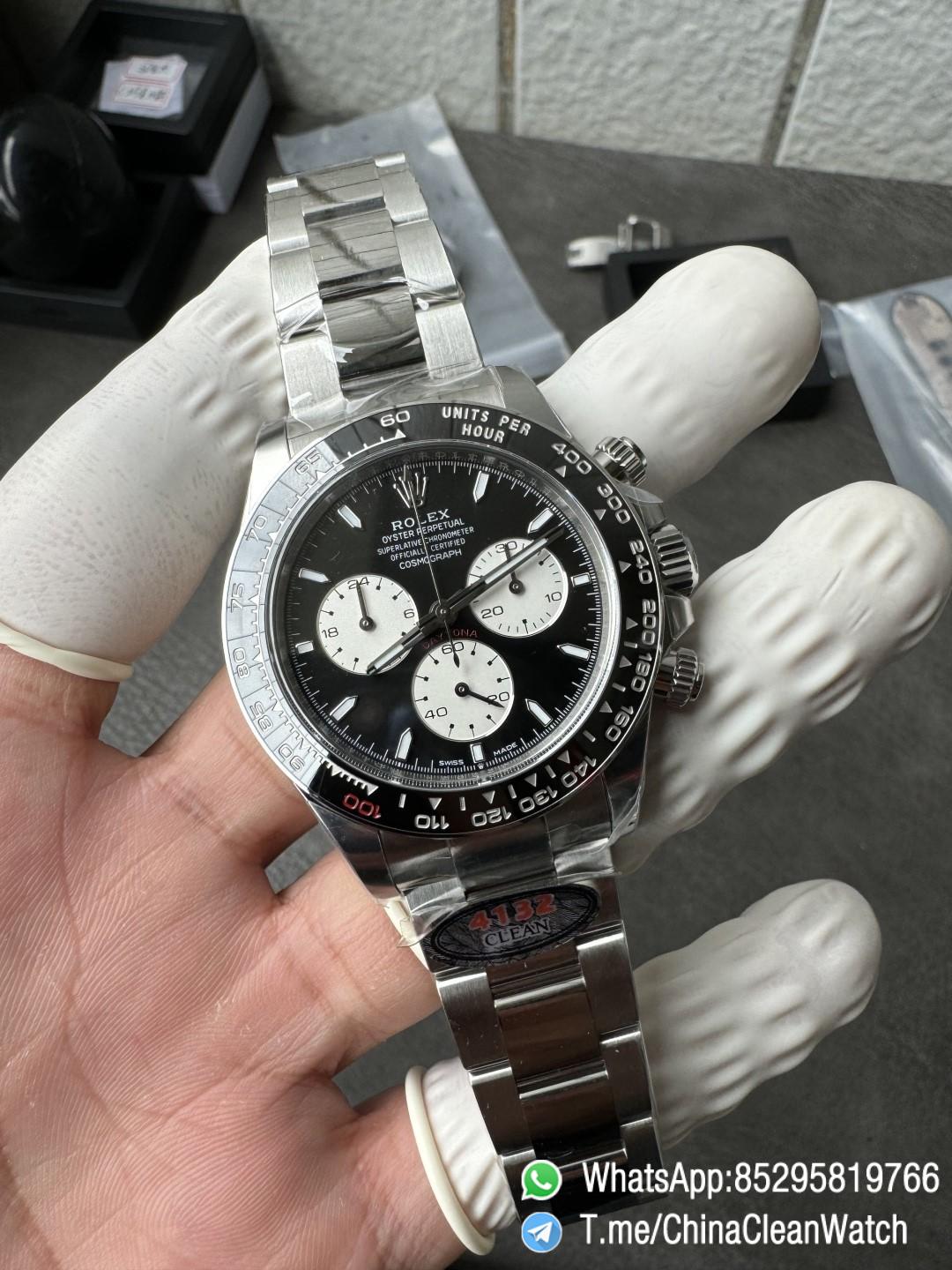 Clean Factory Watch Daytona Le Mans 126529 Black Dial White Chronograph Sub Dial Luminos Hous Markers SuperClone 4132 Movement 02 Clean Factory Watch Daytona Le Mans 126529 Black Dial White Chronograph Sub Dial Luminos Hous Markers SuperClone 4132 Movement 02