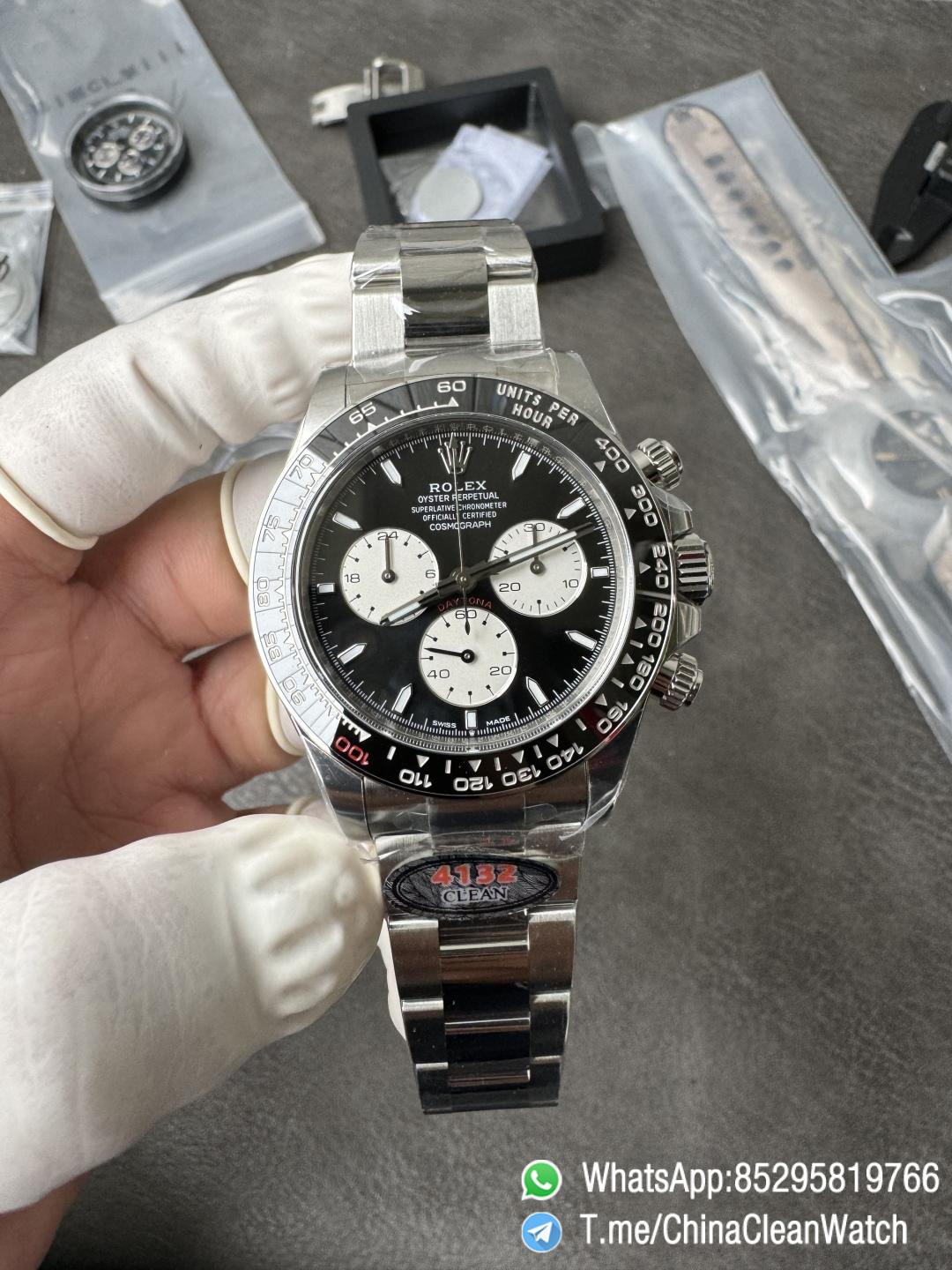 Clean Factory Watch Daytona Le Mans 126529 Black Dial White Chronograph Sub Dial Luminos Hous Markers SuperClone 4132 Movement 05 Clean Factory Watch Daytona Le Mans 126529 Black Dial White Chronograph Sub Dial Luminos Hous Markers SuperClone 4132 Movement 05