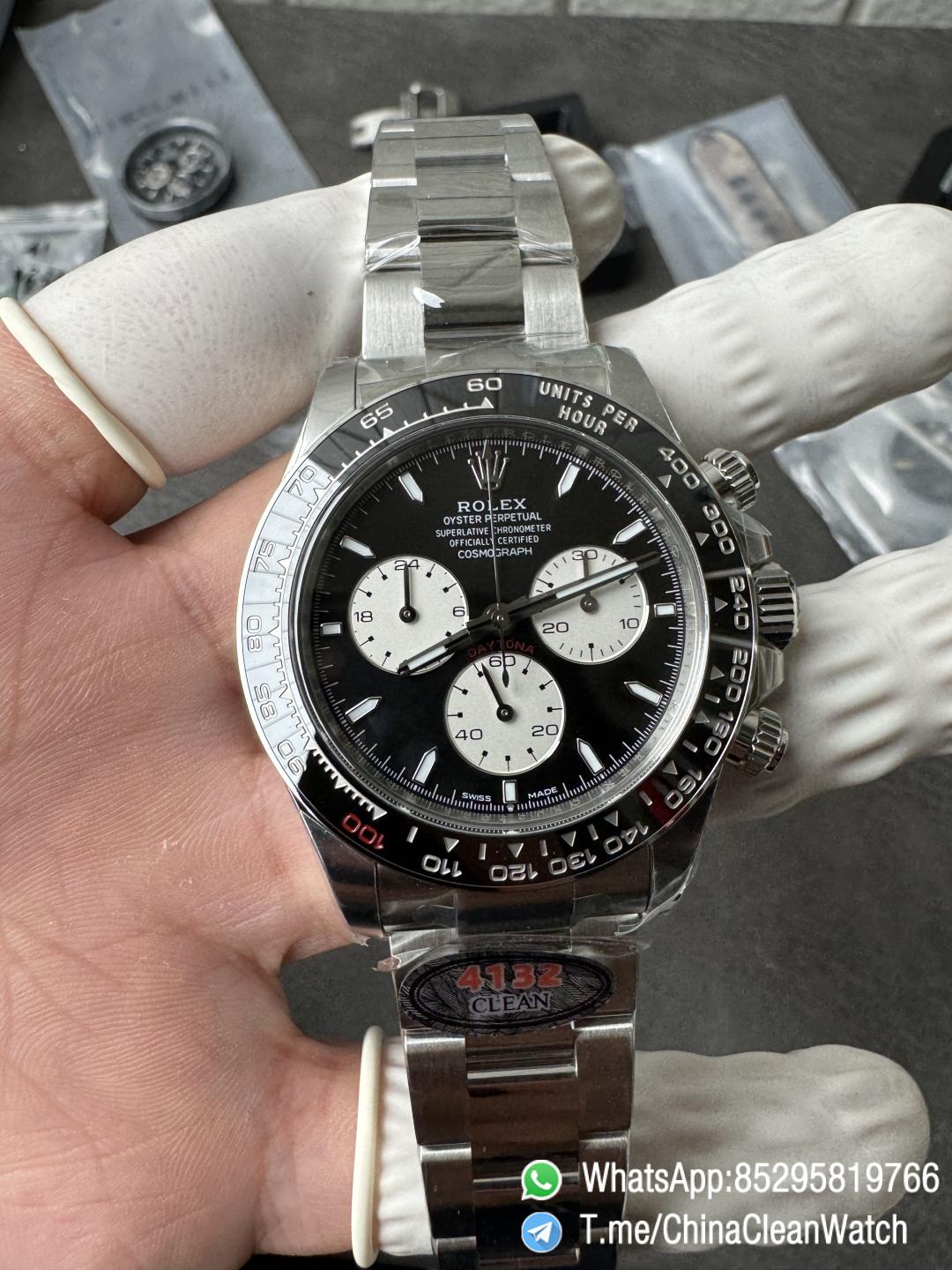 Clean Factory Watch Daytona Le Mans 126529 Black Dial White Chronograph Sub Dial Luminos Hous Markers SuperClone 4132 Movement 11 Clean Factory Watch Daytona Le Mans 126529 Black Dial White Chronograph Sub Dial Luminos Hous Markers SuperClone 4132 Movement 11