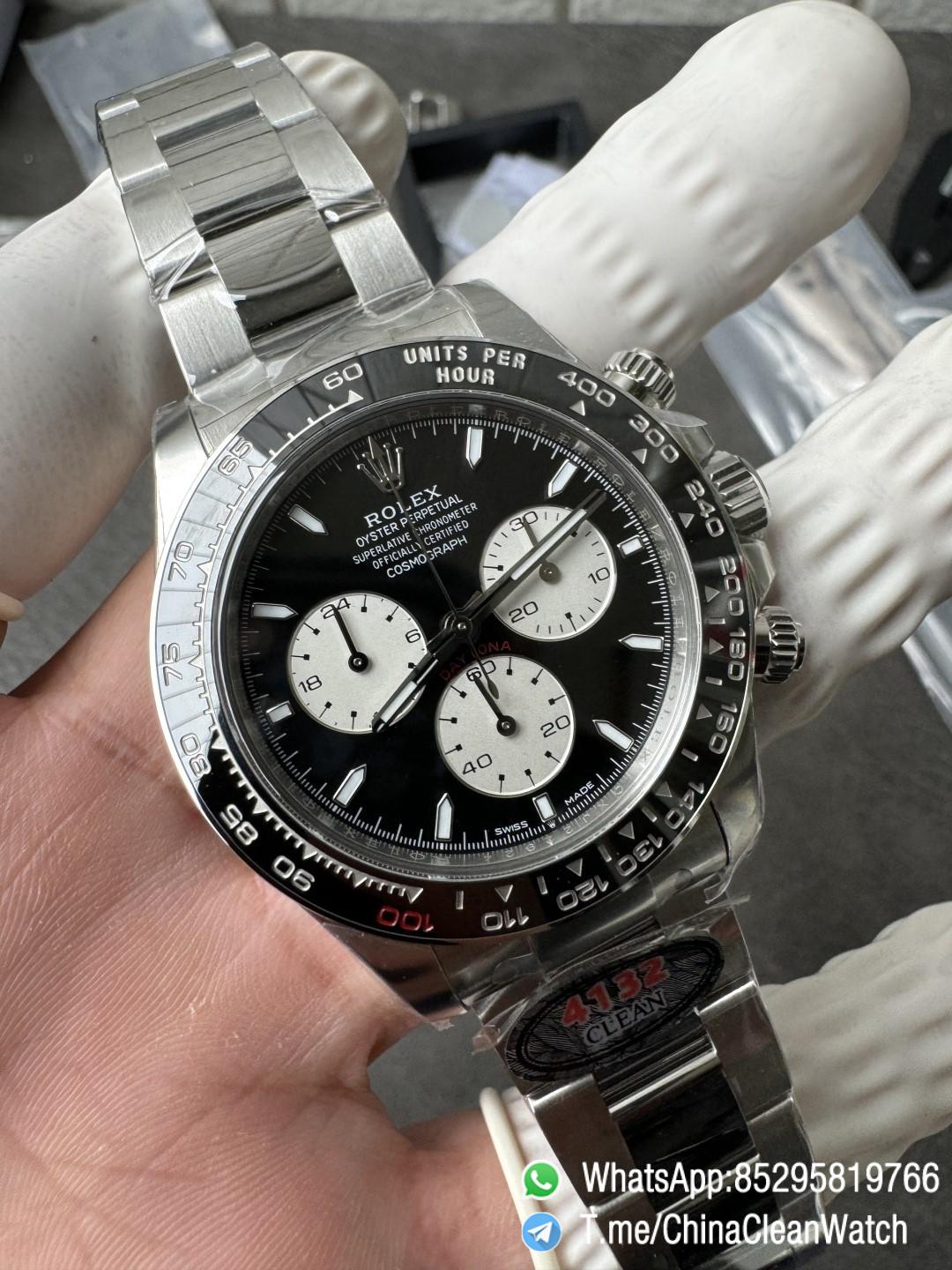 Clean Factory Watch Daytona Le Mans 126529 Black Dial White Chronograph Sub Dial Luminos Hous Markers SuperClone 4132 Movement 12 Clean Factory Watch Daytona Le Mans 126529 Black Dial White Chronograph Sub Dial Luminos Hous Markers SuperClone 4132 Movement 12