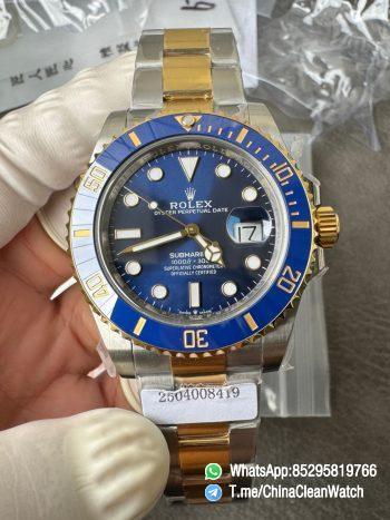 Clean Factory Watch Submariner 126613LB 41mm Blue Dial Blue Ceramic Bezel Wrapped 18K Yellow Gold Case and Oyster Bracelet SH3235 Movement 00