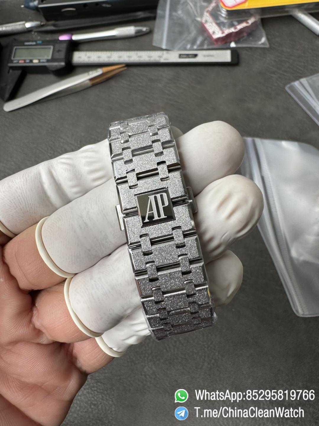 THB Factory Super Clone Royal Oak Openworked 15407 41mm Skeleton Dial Frosted Stainless Steel Case and Bracelet SA3132 V2 11 THB Factory Super Clone Royal Oak Openworked 15407 41mm Skeleton Dial Frosted Stainless Steel Case and Bracelet SA3132 V2 11