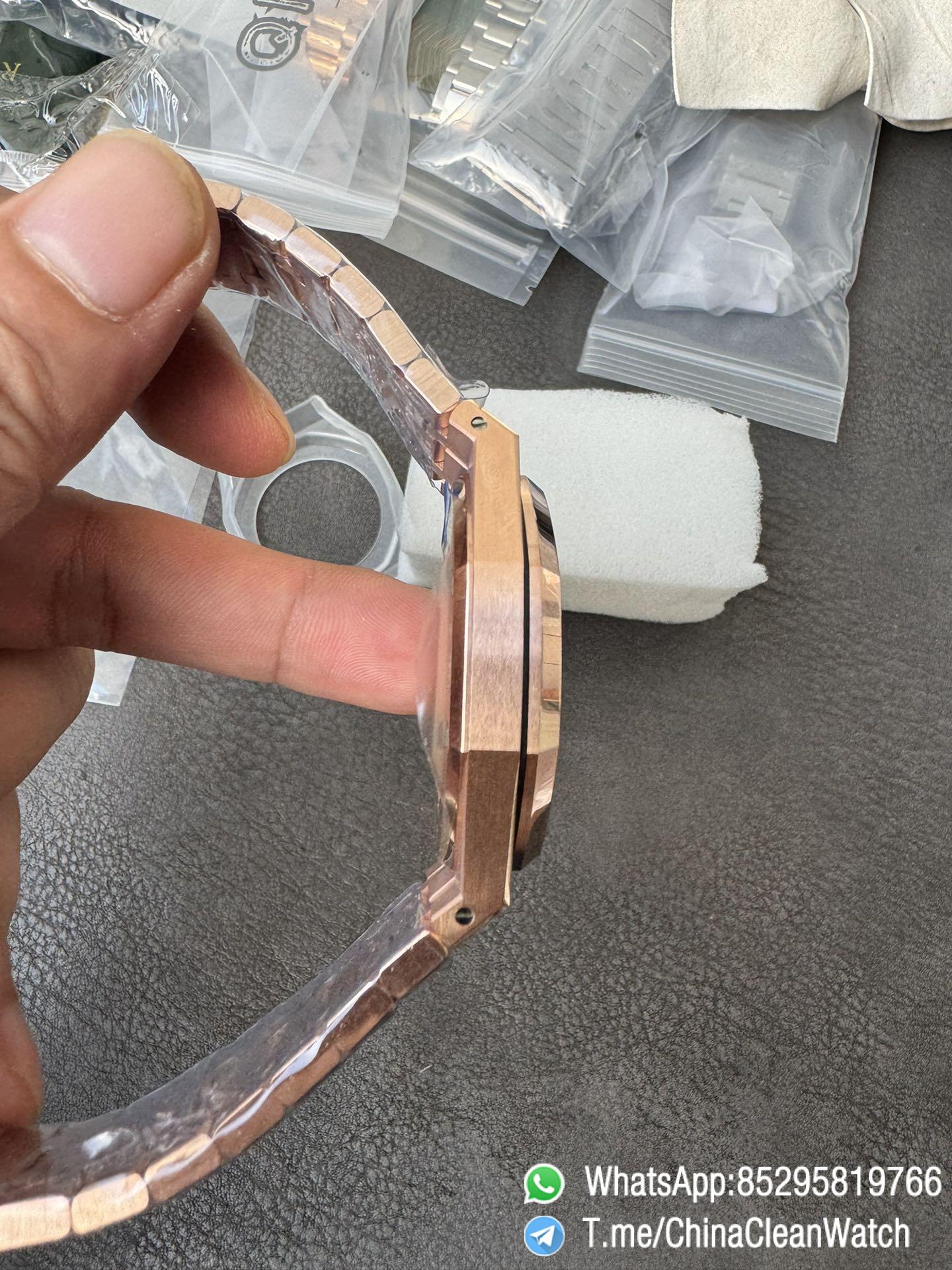 THB Factory Super Clone Royal Oak Openworked 15407 41mm Skeleton Dial Rose Gold Case and Bracelet SA3132 V2 07 THB Factory Super Clone Royal Oak Openworked 15407 41mm Skeleton Dial Rose Gold Case and Bracelet SA3132 V2 07