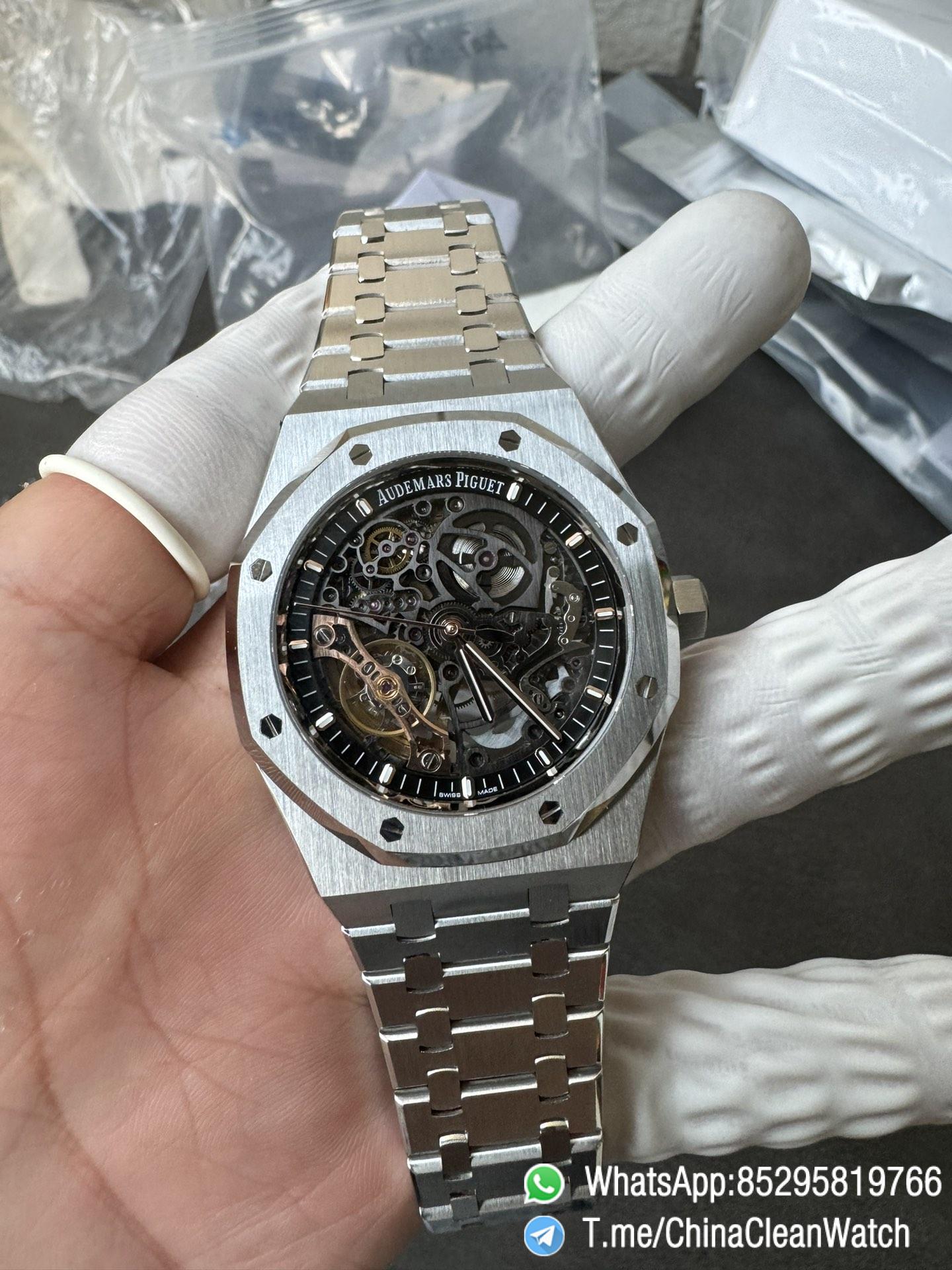 THB Factory Super Clone Royal Oak Openworked 15407 41mm Skeleton Dial Stainless Steel Case and Bracelet SA3132 V2 01 THB Factory Super Clone Royal Oak Openworked 15407 41mm Skeleton Dial Stainless Steel Case and Bracelet SA3132 V2 01
