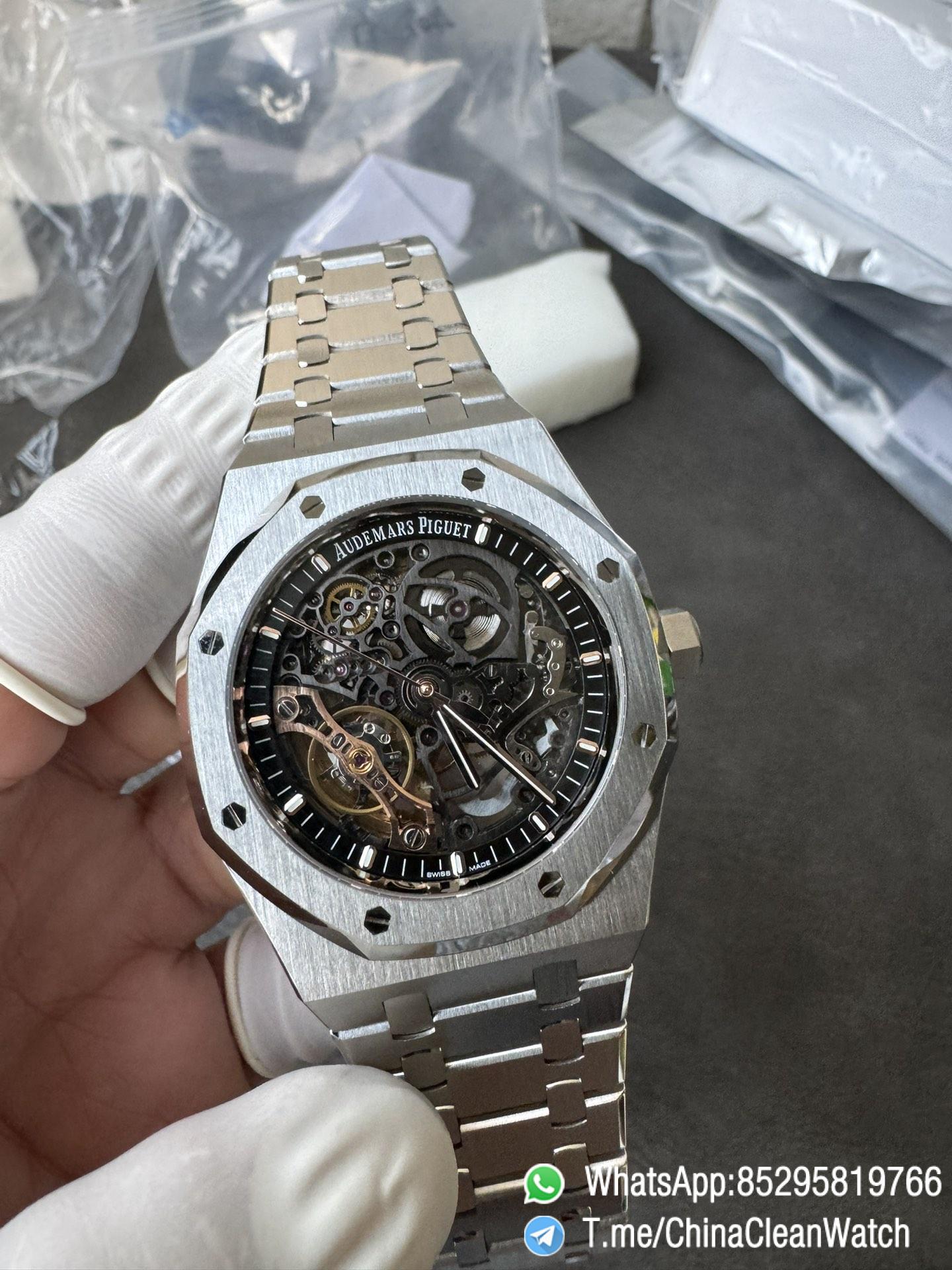 THB Factory Super Clone Royal Oak Openworked 15407 41mm Skeleton Dial Stainless Steel Case and Bracelet SA3132 V2 02 THB Factory Super Clone Royal Oak Openworked 15407 41mm Skeleton Dial Stainless Steel Case and Bracelet SA3132 V2 02