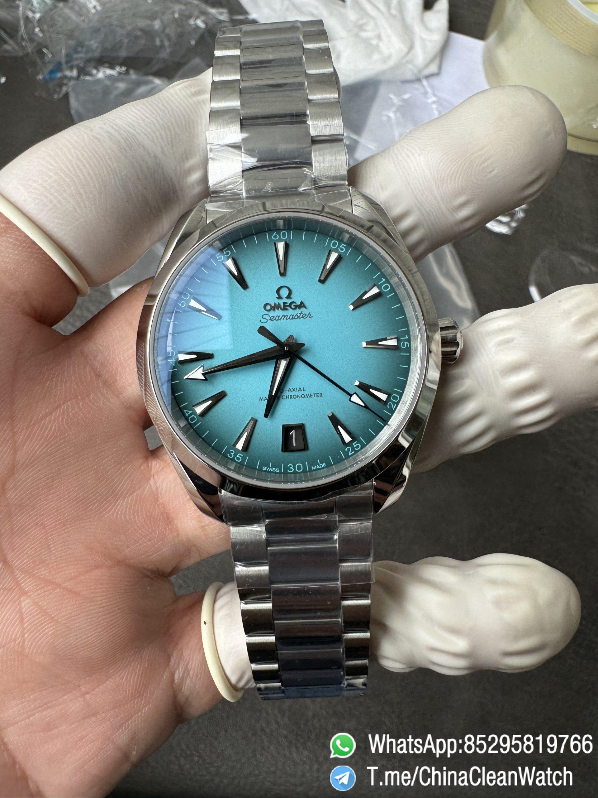 VSF Seamaster Aqua Terra 150m 41mm Turquoise Dial with Black Gradient Effect Super Luminova Super Clone 8900 Movement 04 VSF Seamaster Aqua Terra 150m 41mm Turquoise Dial with Black Gradient Effect Super Luminova Super Clone 8900 Movement 04