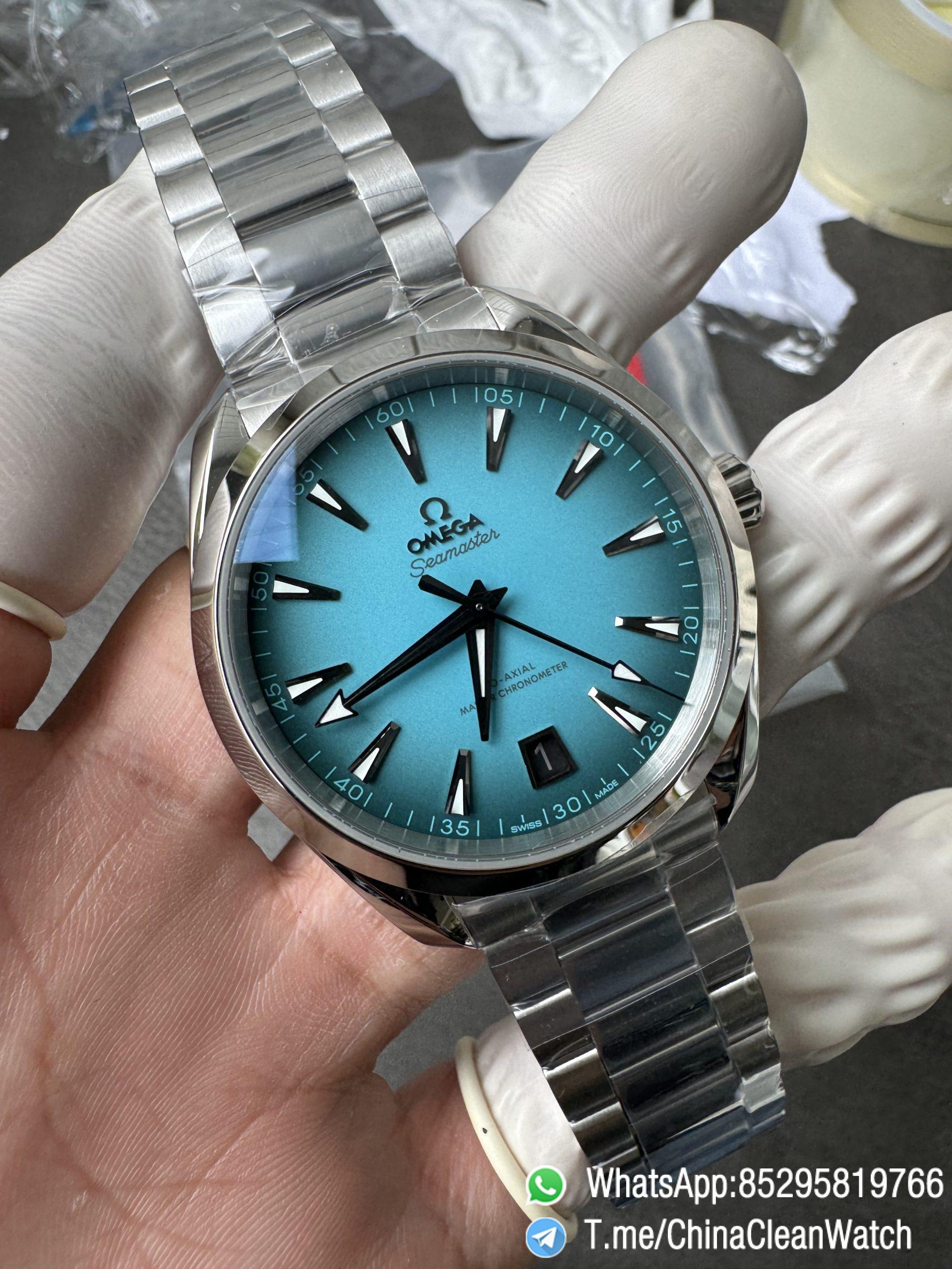 VSF Seamaster Aqua Terra 150m 41mm Turquoise Dial with Black Gradient Effect Super Luminova Super Clone 8900 Movement 05 VSF Seamaster Aqua Terra 150m 41mm Turquoise Dial with Black Gradient Effect Super Luminova Super Clone 8900 Movement 05