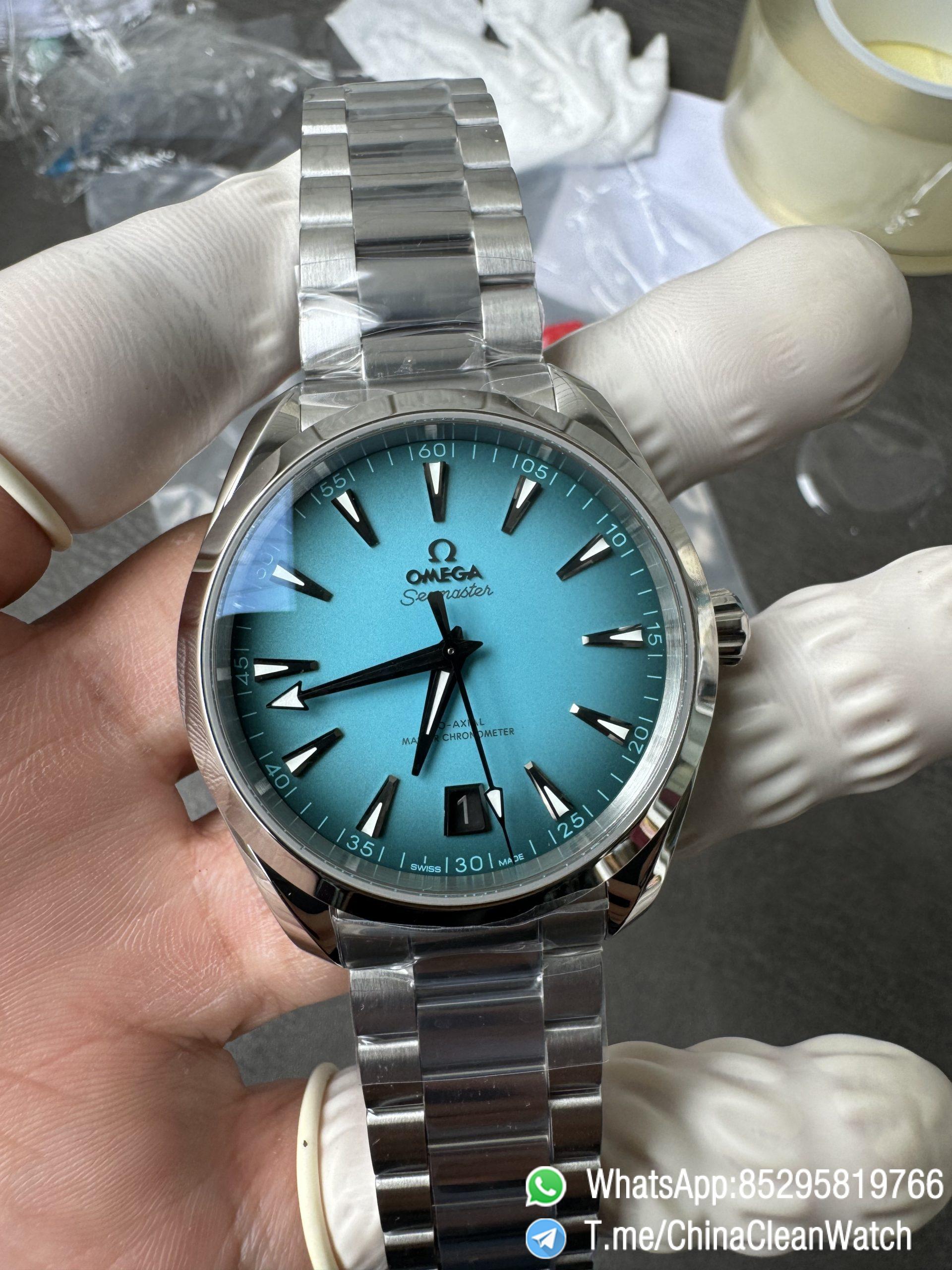 VSF Seamaster Aqua Terra 150m 41mm Turquoise Dial with Black Gradient Effect Super Luminova Super Clone 8900 Movement 08 VSF Seamaster Aqua Terra 150m 41mm Turquoise Dial with Black Gradient Effect Super Luminova Super Clone 8900 Movement 08