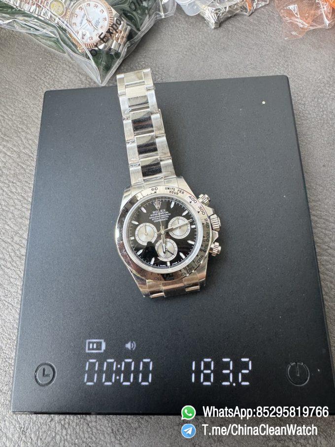 Clean Factory Authorized Store VSF Daytona 126509 Black Dial Luminous Hour Markers Silver Chrono Sub Dial 904L Steel Case Oyster Bracelet DD4131 Caliber 11