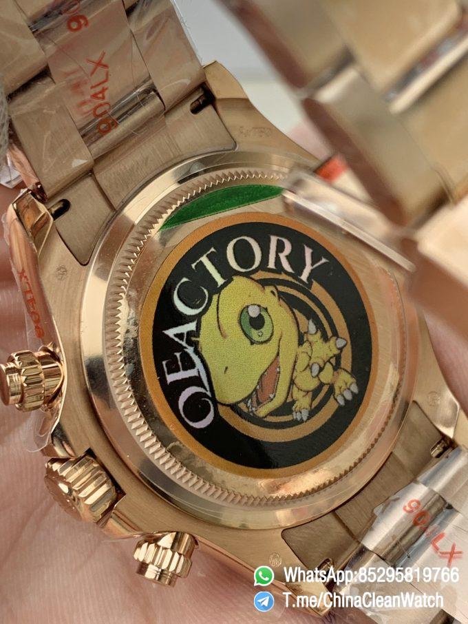 Clean Factory Certified Store QF Gain Weight Daytona 126505 Chocolate Dial Black Chrono Sub Dial Rose Gold Case and Oyster Bracelet Blue Luminous Indexs DD4131 Movement 03
